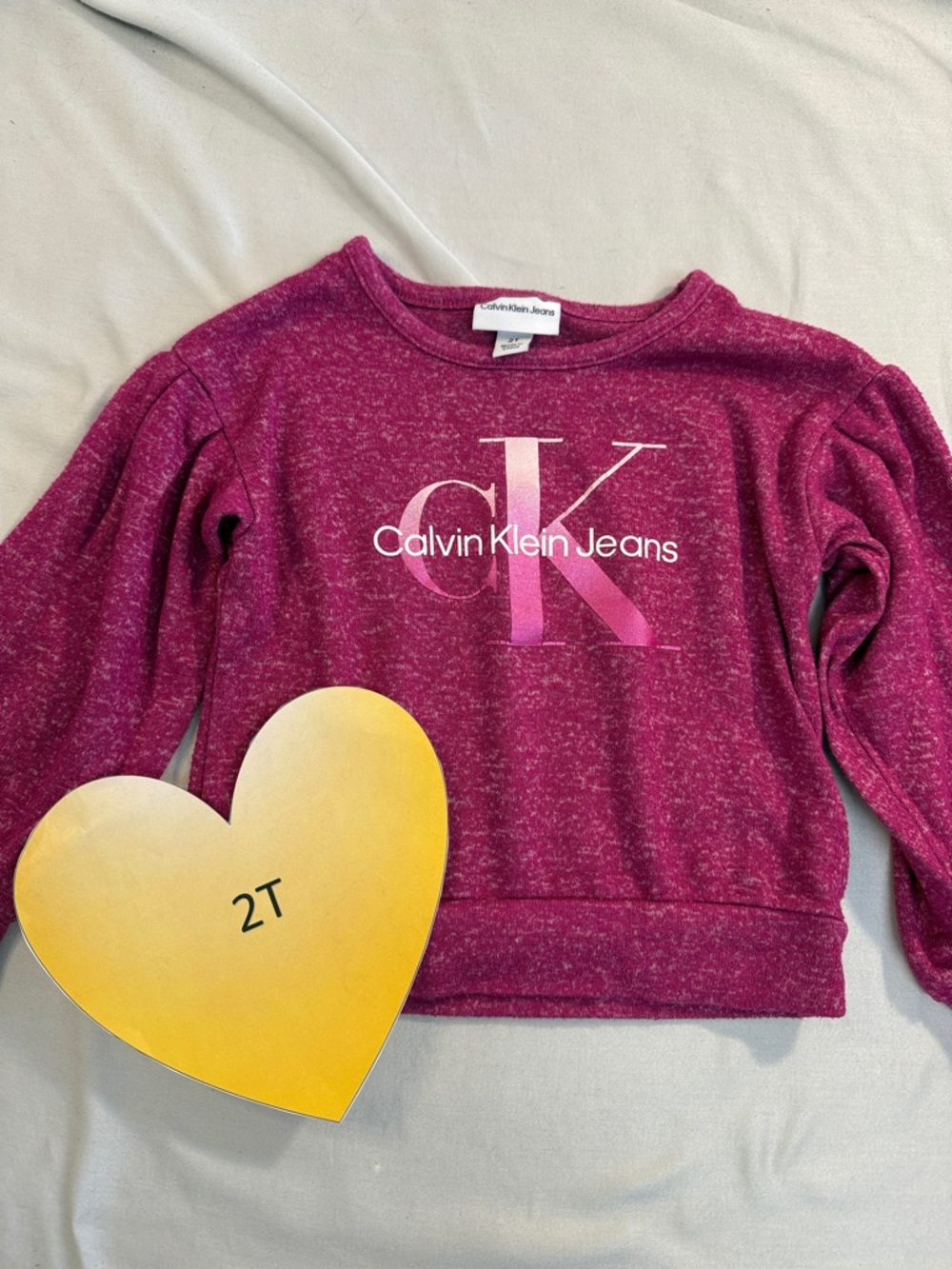 Calvin Klein - Kids' Maroon Long Sleeve Shirt